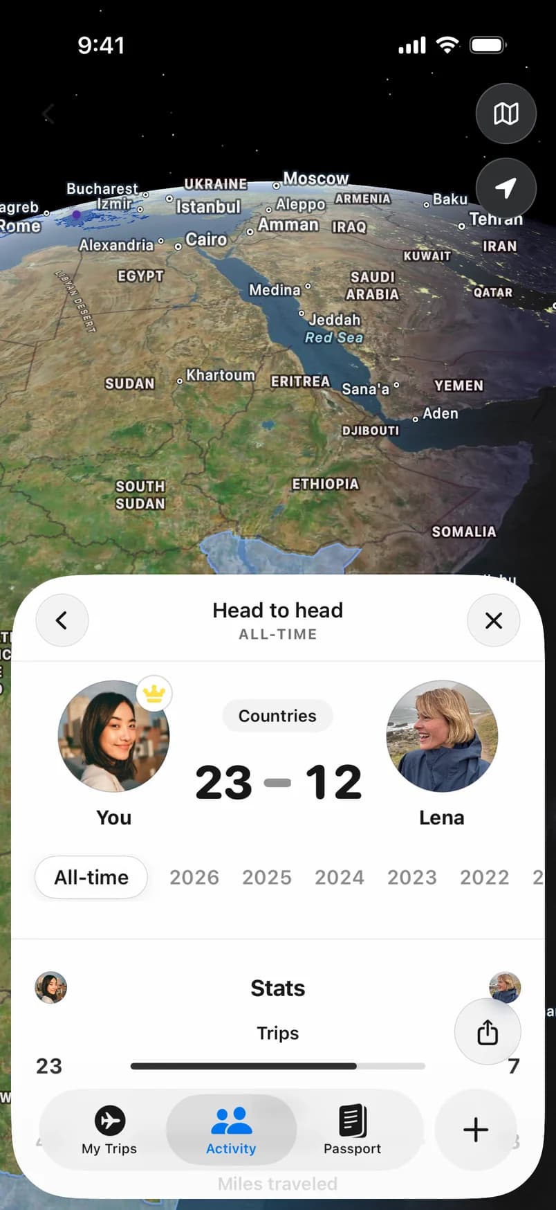 Head to head with Lena: 23 countries to 12